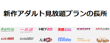 新作アダルト見放題プランの長所
