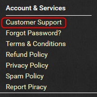 Customer Supportアップ